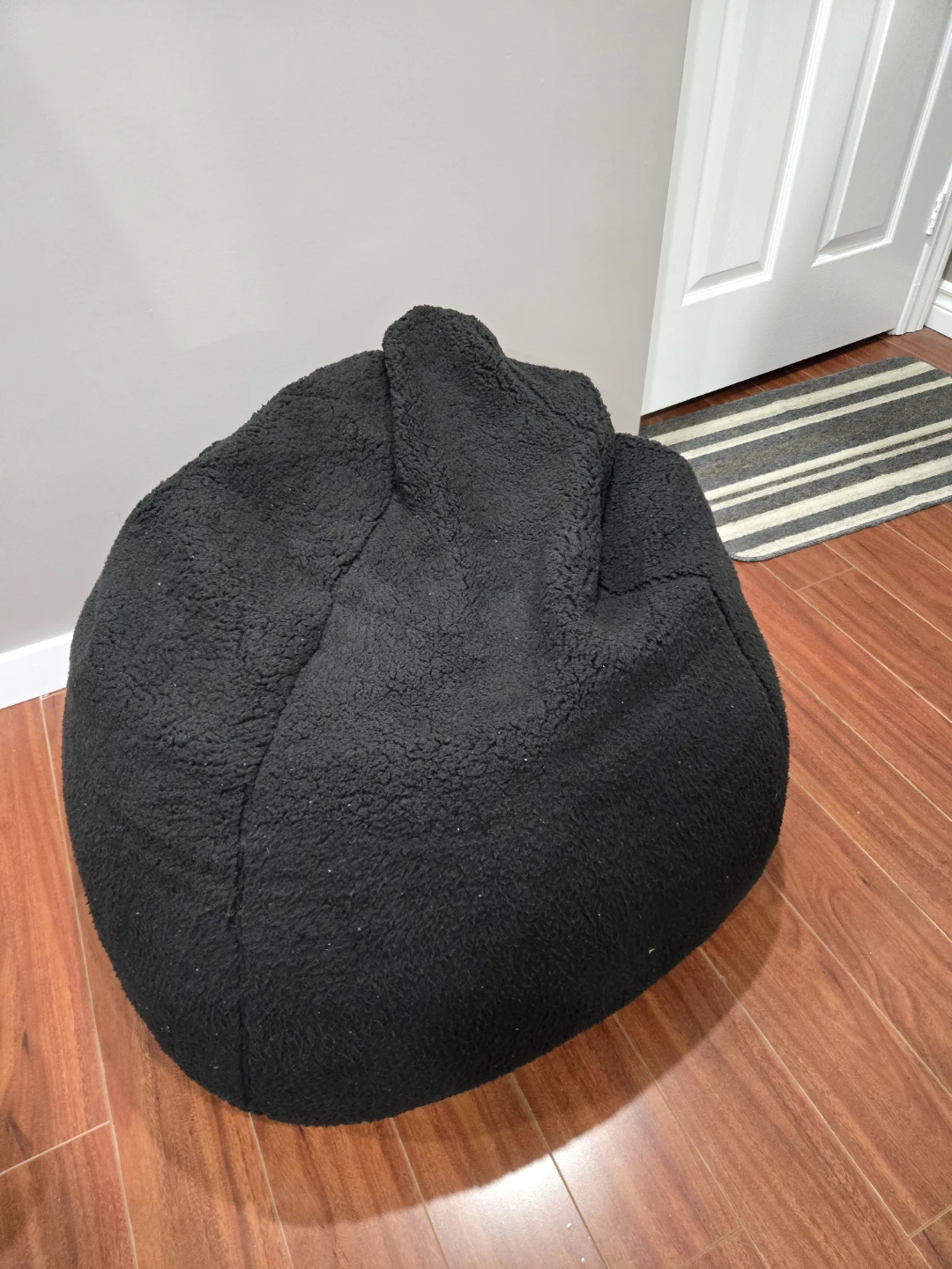 Black Sherpa Bean Bag Chair - photo 2