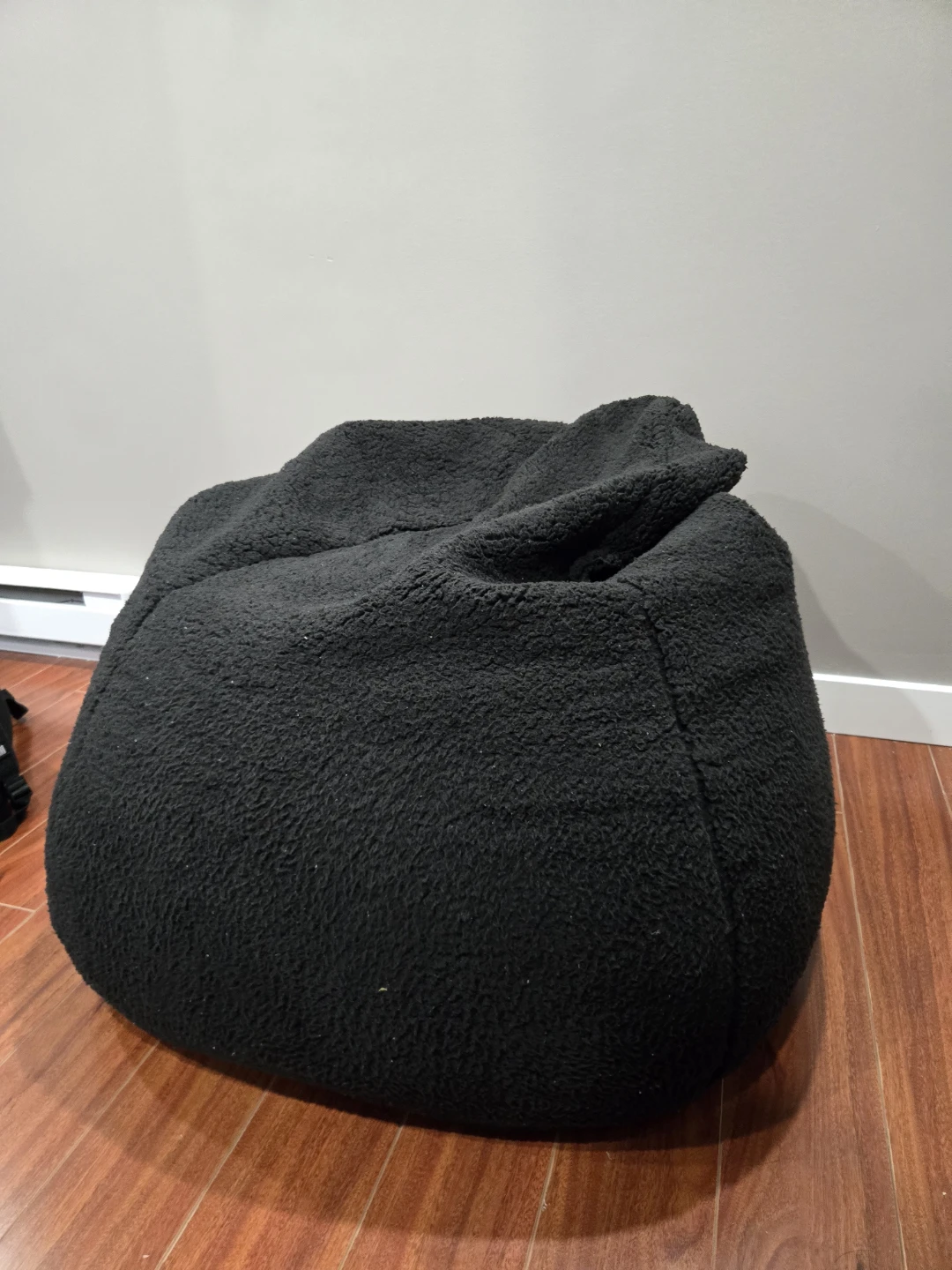 Black Sherpa Bean Bag Chair - photo 3