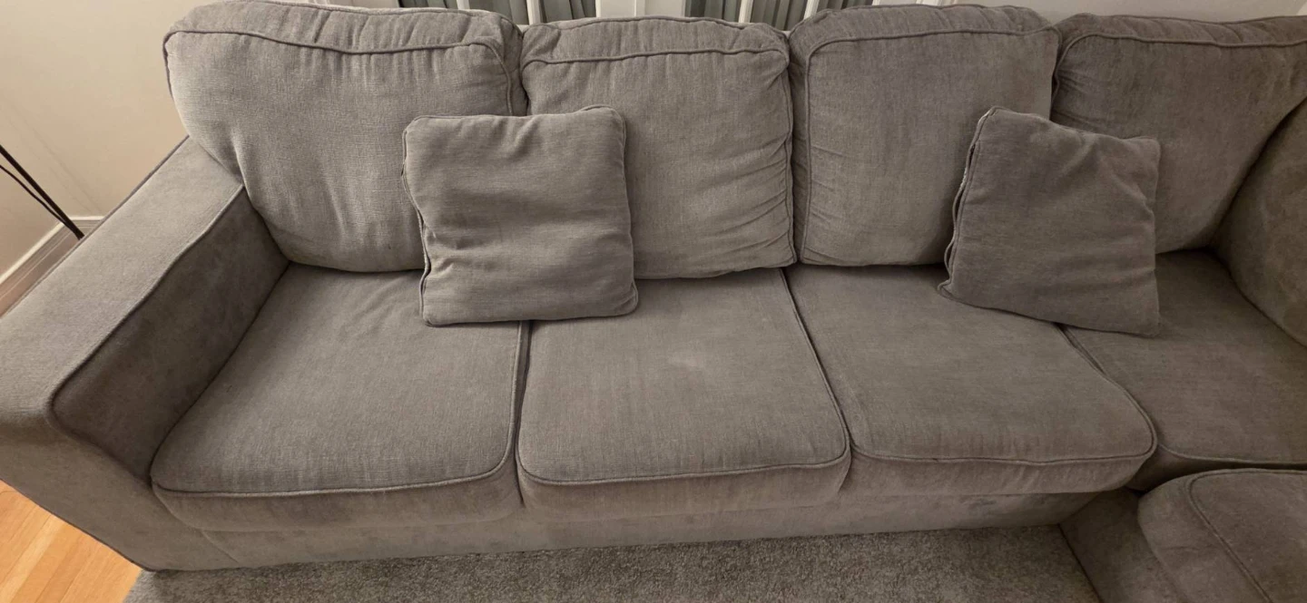Ashley gray fabric sofa - photo 2