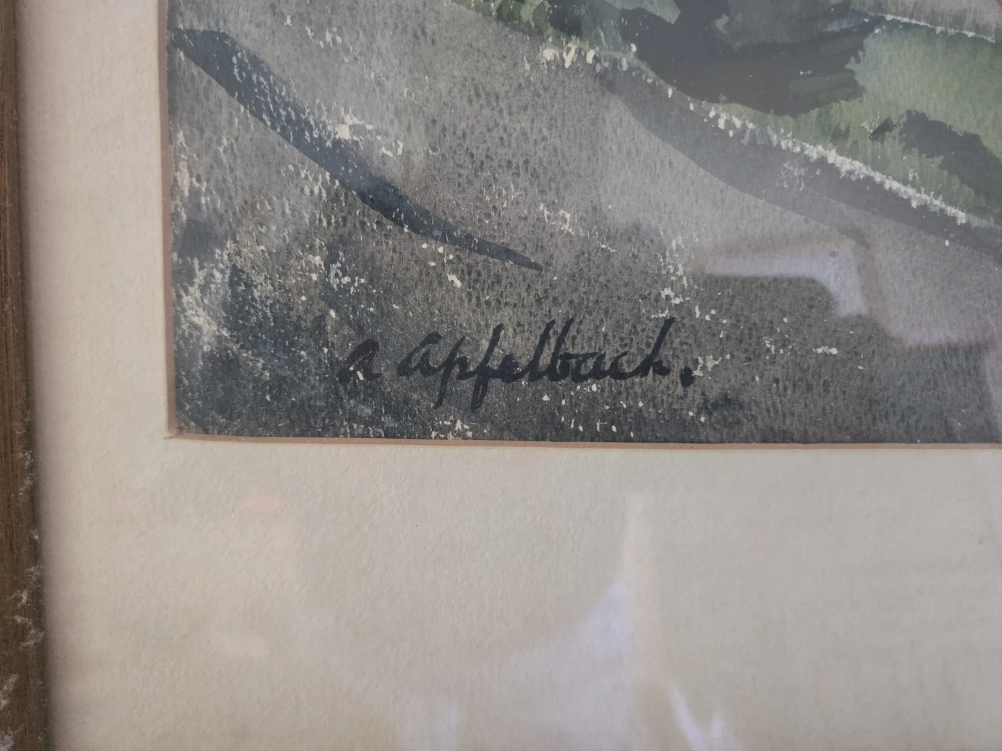 Framed Watercolor Painting of a General Store by R. Affelback - photo 2