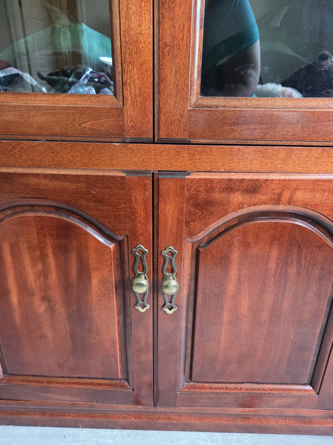 Wooden Display Cabinet with Glass Doors - photo 2
