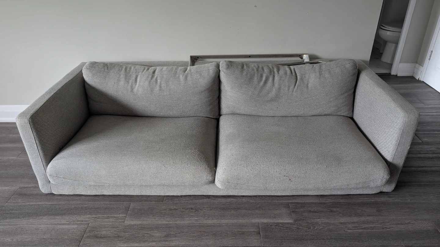 Structube Carine Light Grey 3-seater Sofa - photo 2