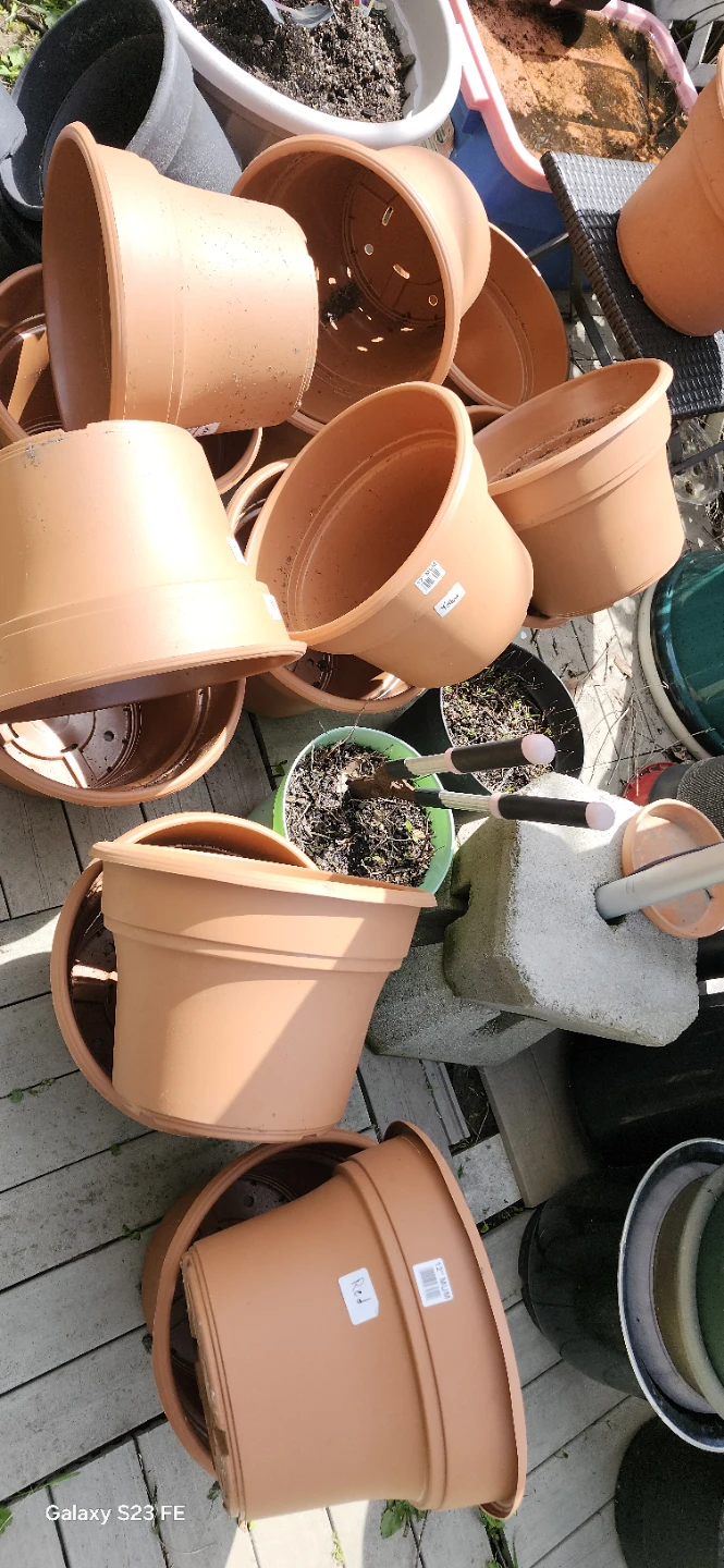 Terracotta Plastic Plant Pots. $4 EACH ONE