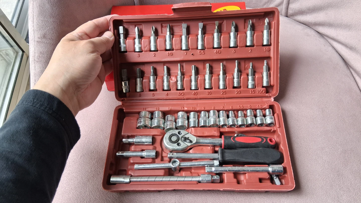 NEW Hex bit 46pcs Ratchet Socket Wrench Set