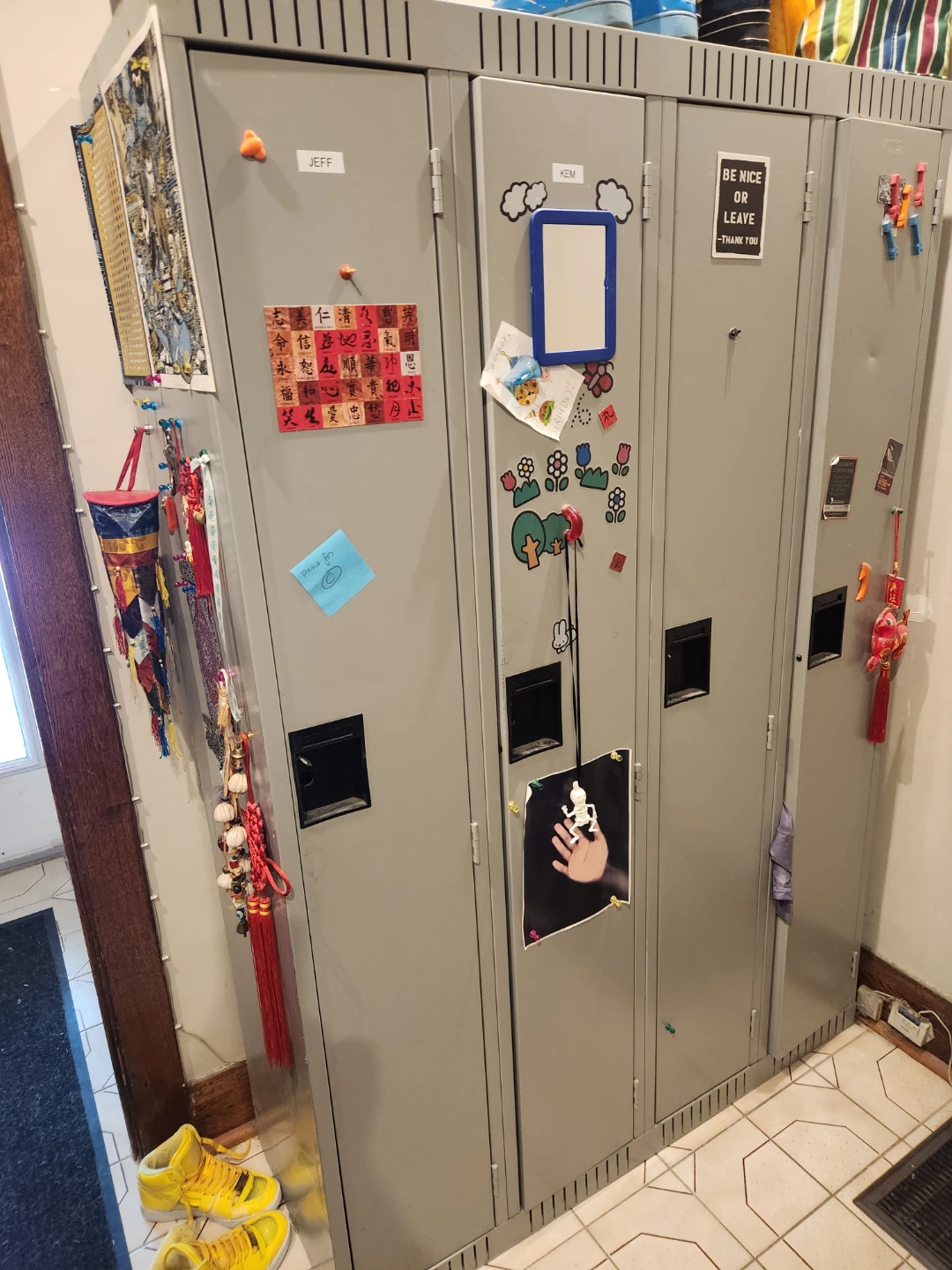 Grey Metal 4 Locker Unit