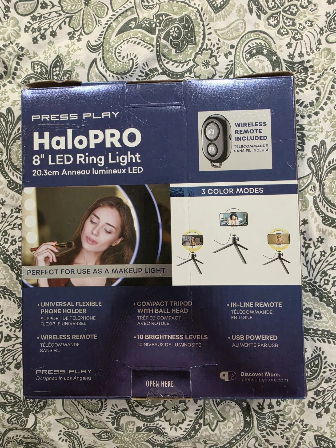 Press Play HaloPRO 8" LED Ring Light