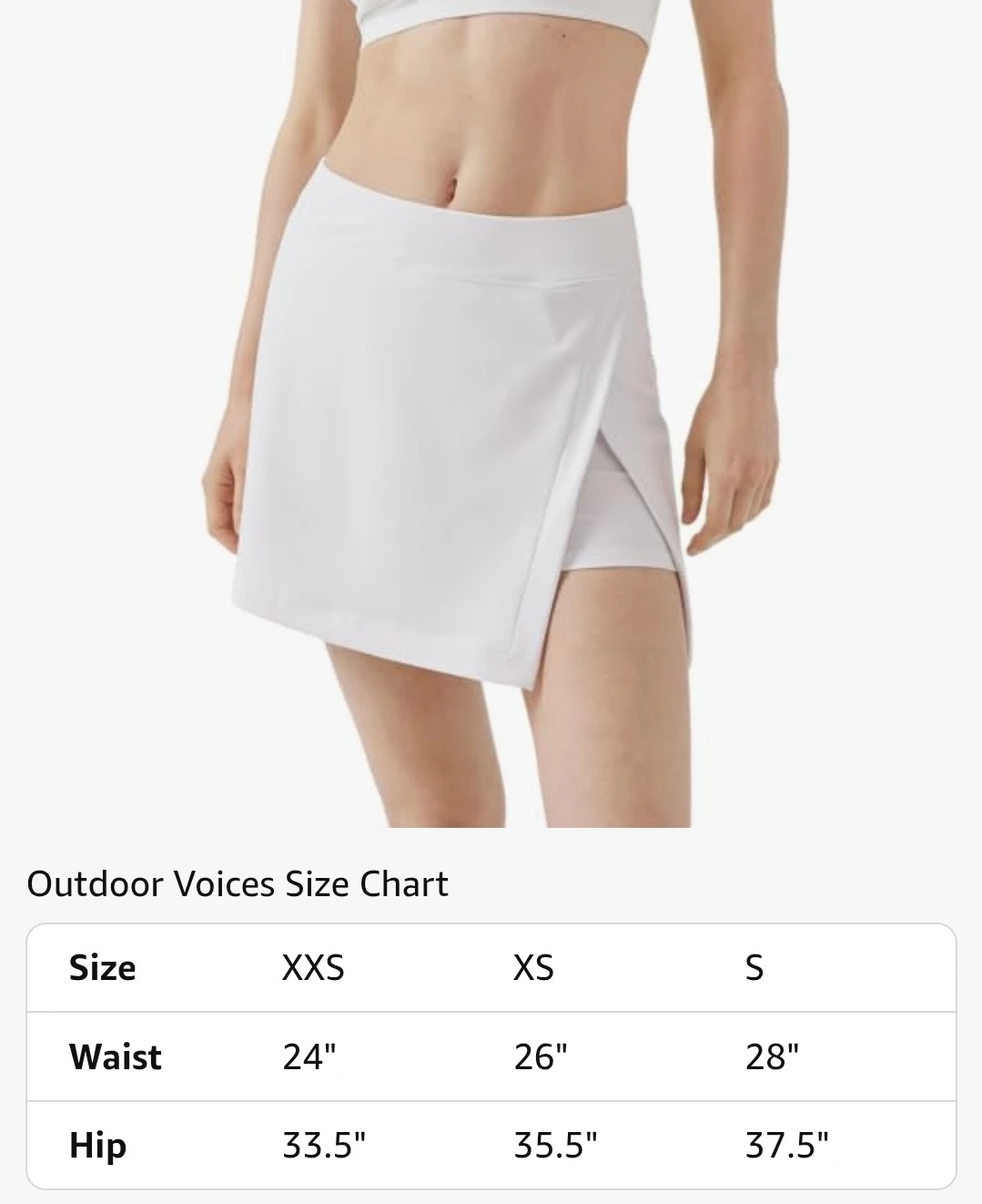 *NEW* Outdoor Voices White Athletic Court Skort 4.5" - photo 5