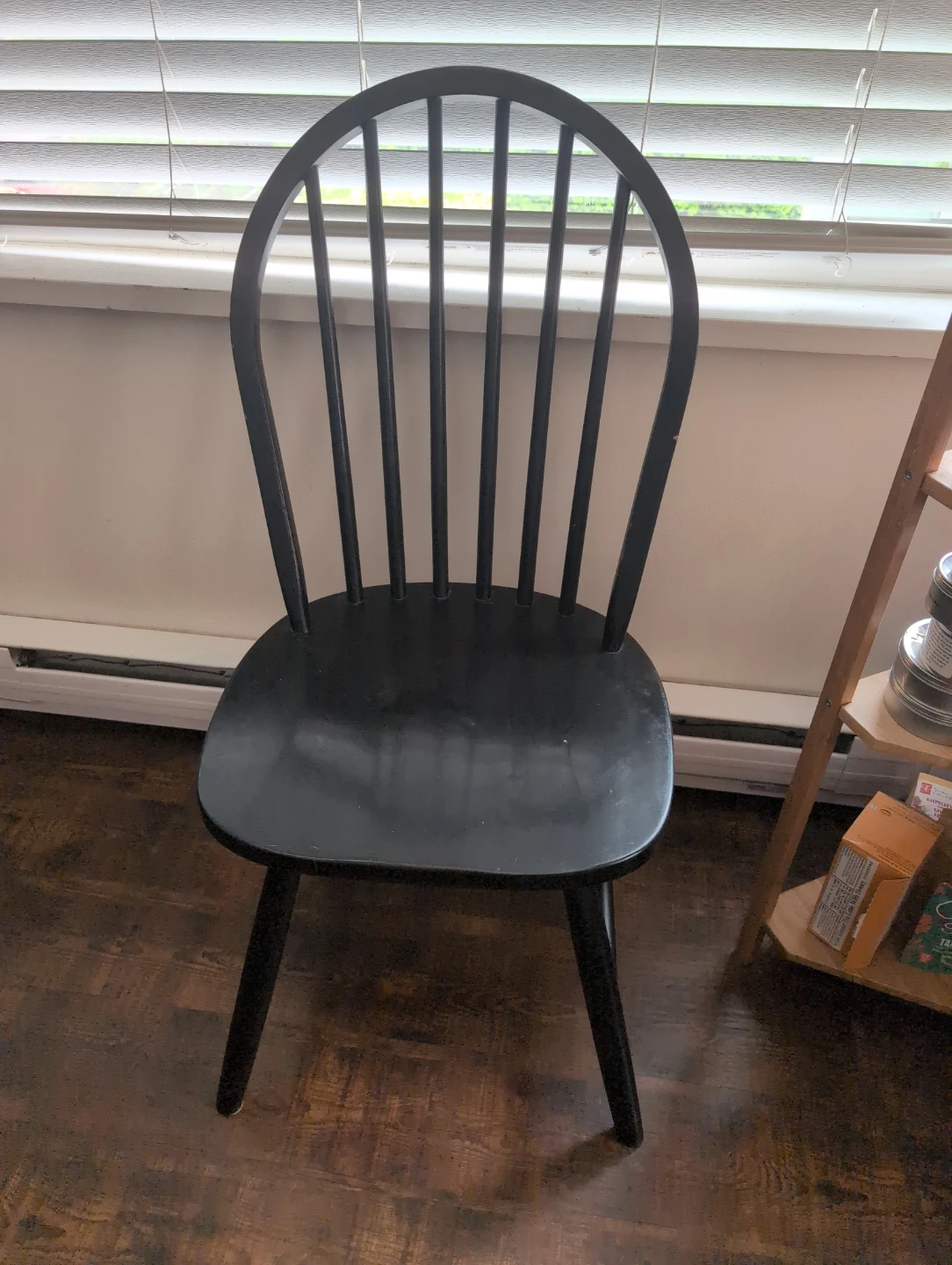 Black Wooden Spindle Back Dining Chair