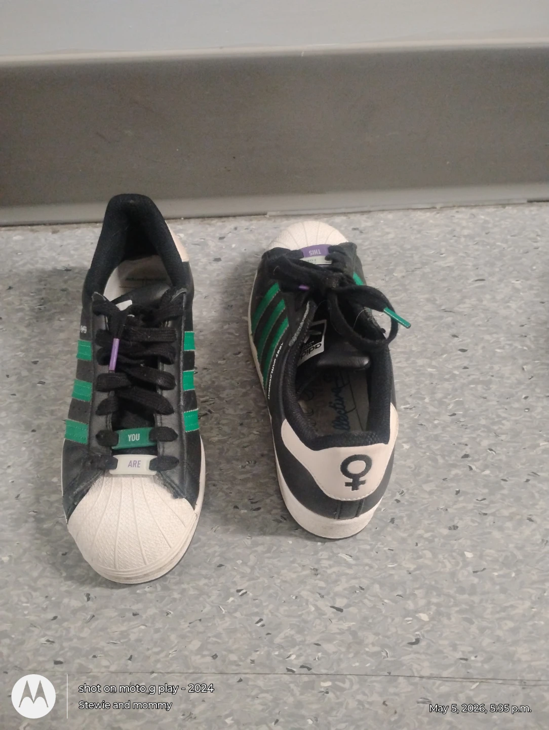 Adidas Superstar Shoes - Black/Green