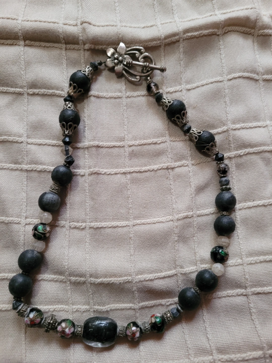 Beaded Necklace with Toggle Clasp