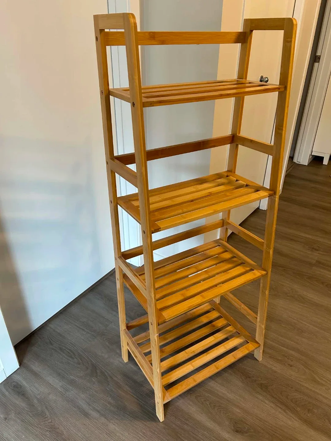 Bamboo 4-Tier Shelf Unit - photo 2
