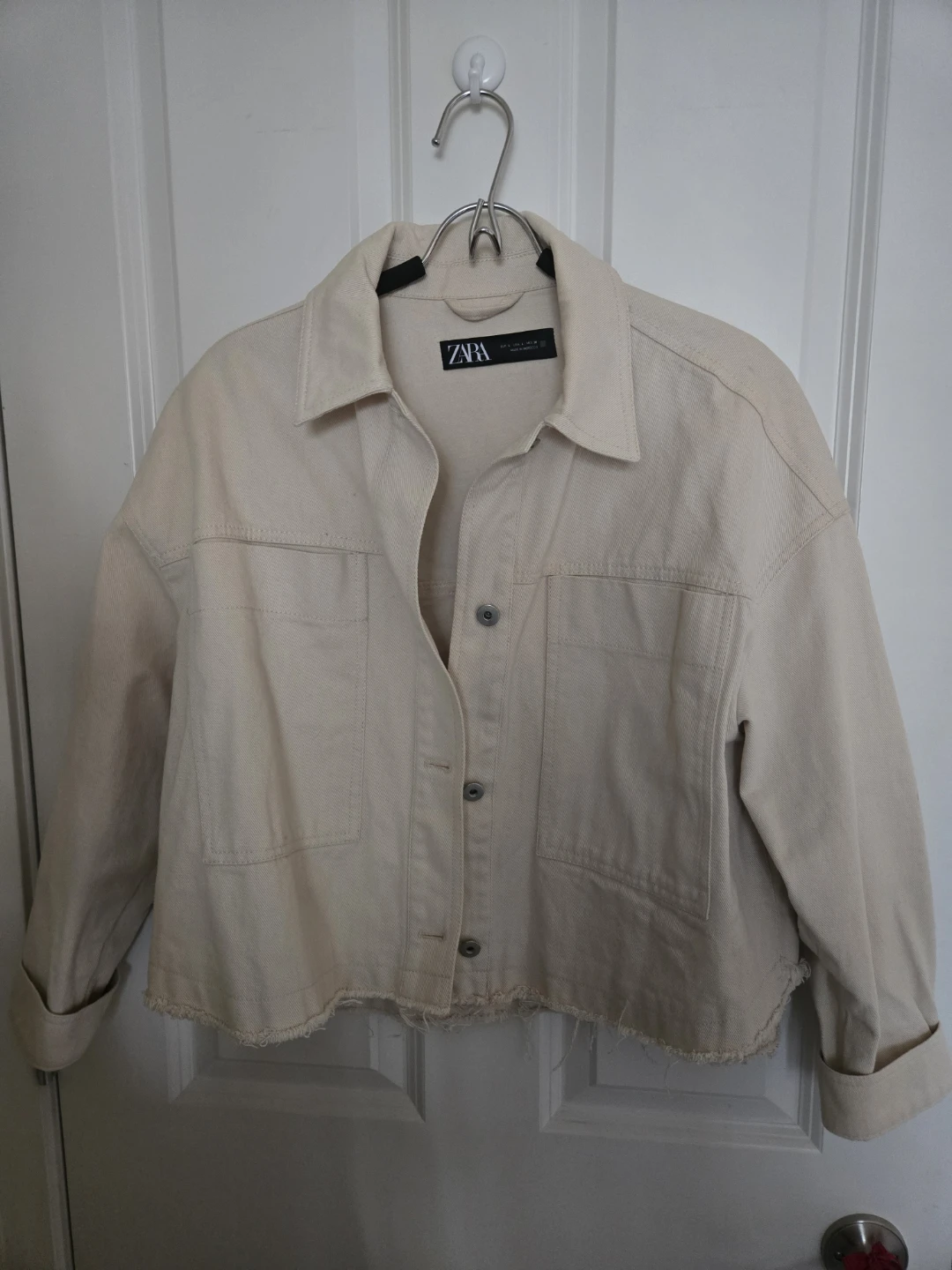 ZARA Cream Denim Jacket