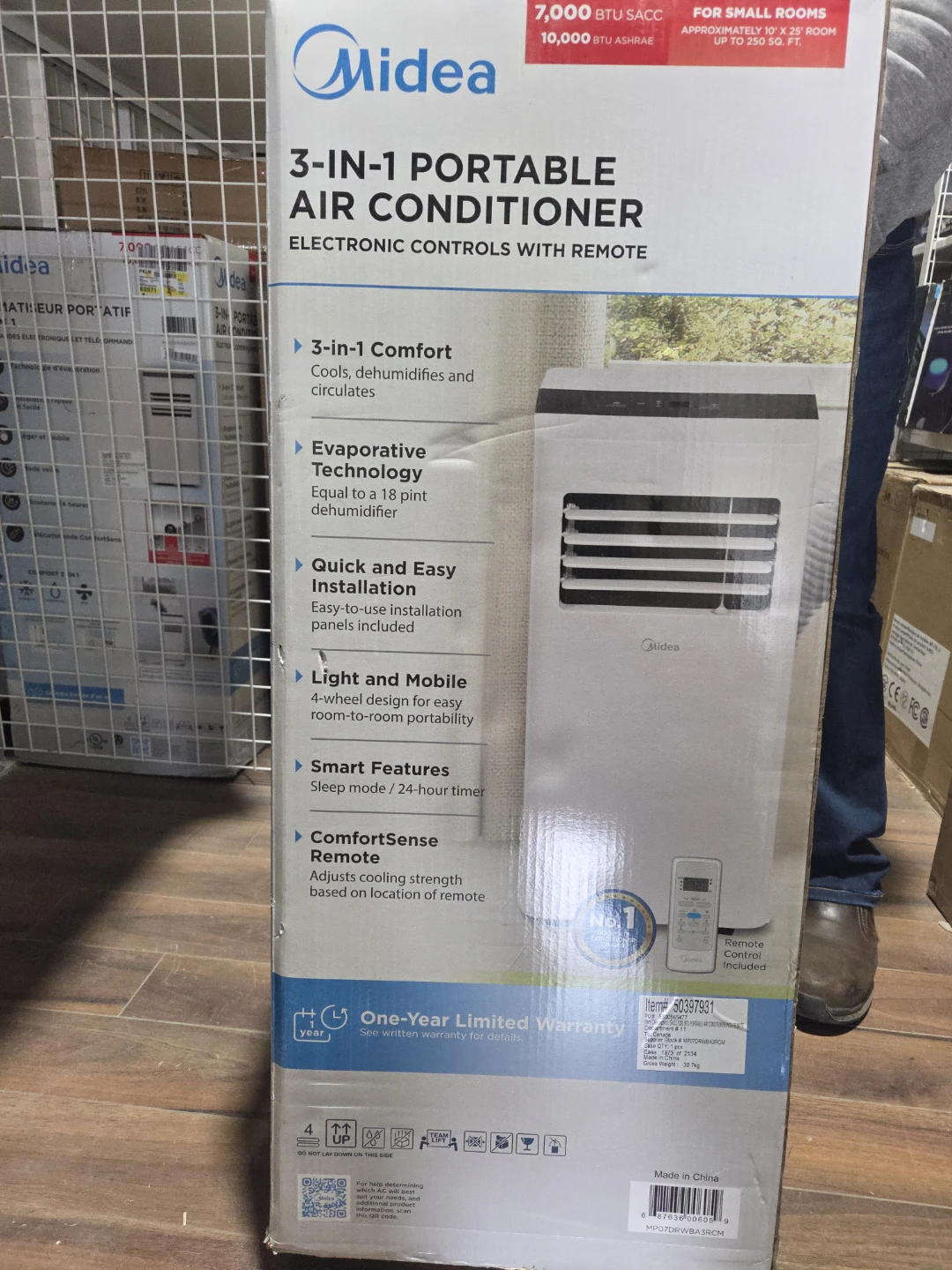 Midea 3-in-1 Portable Air Conditioner with Remote