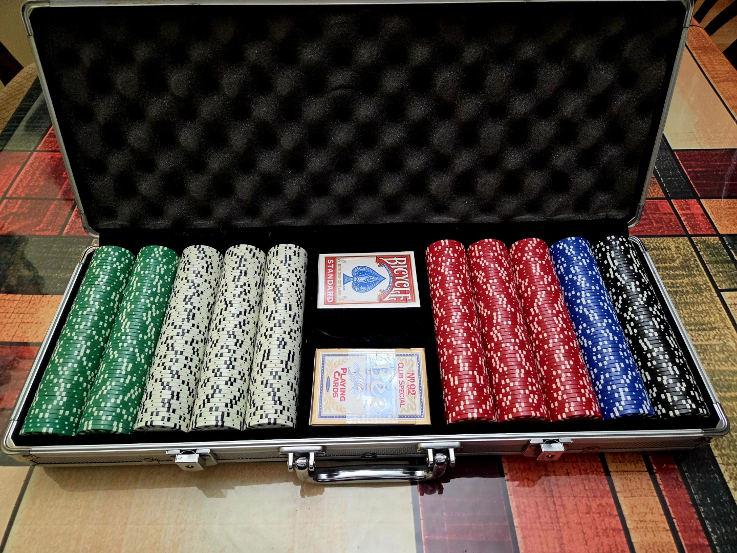 Poker Chip Set with Case and Cards