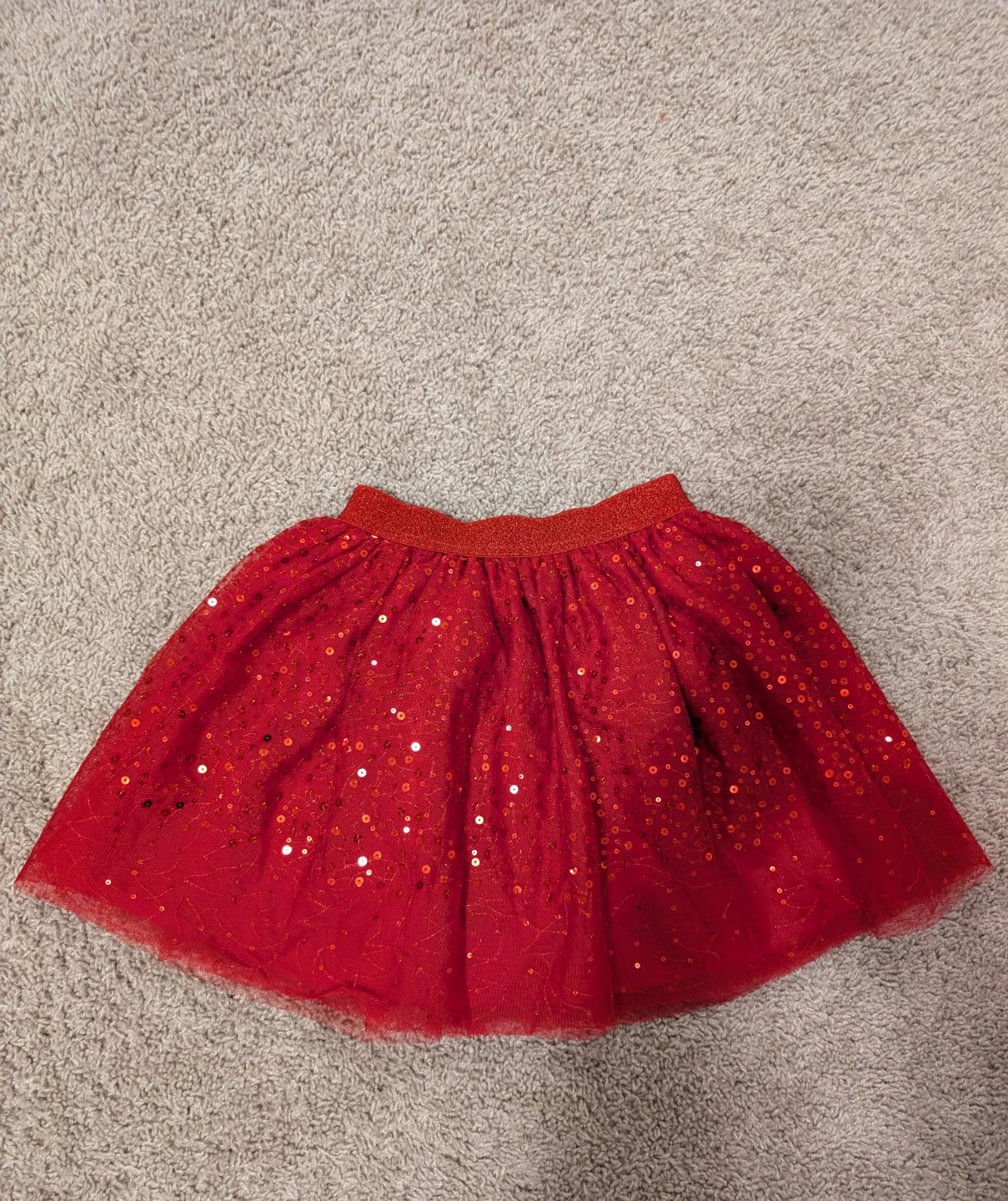 Sparkly Red Tulle Skirt