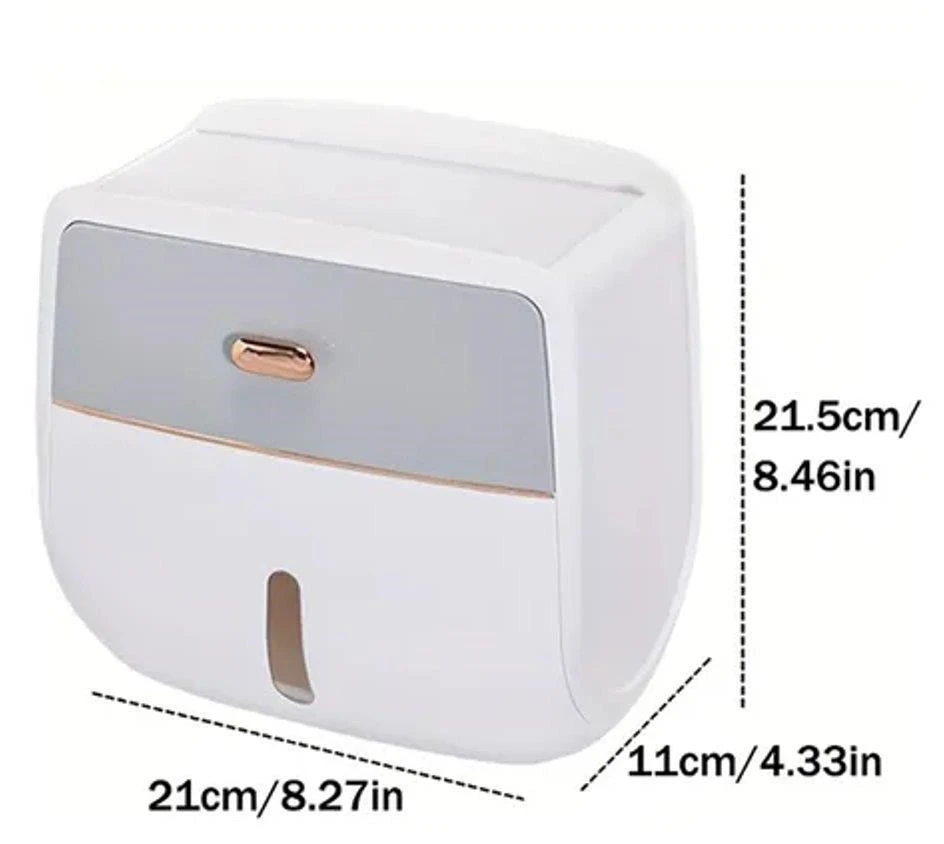 Wall-Mounted Toilet Paper Holder Tissue Box Dispenser - photo 2