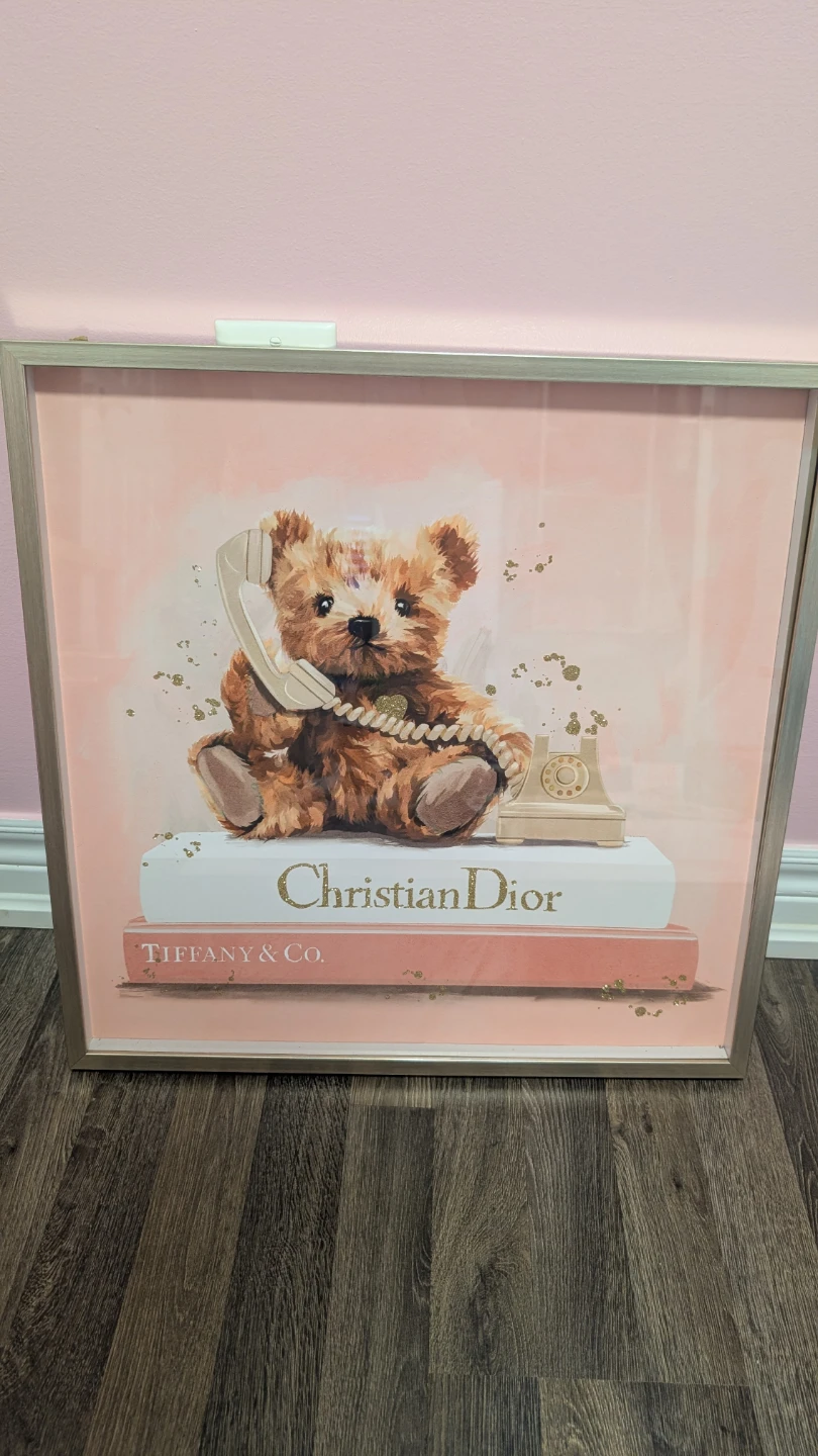 Framed Teddy Bear Art with Designer Books