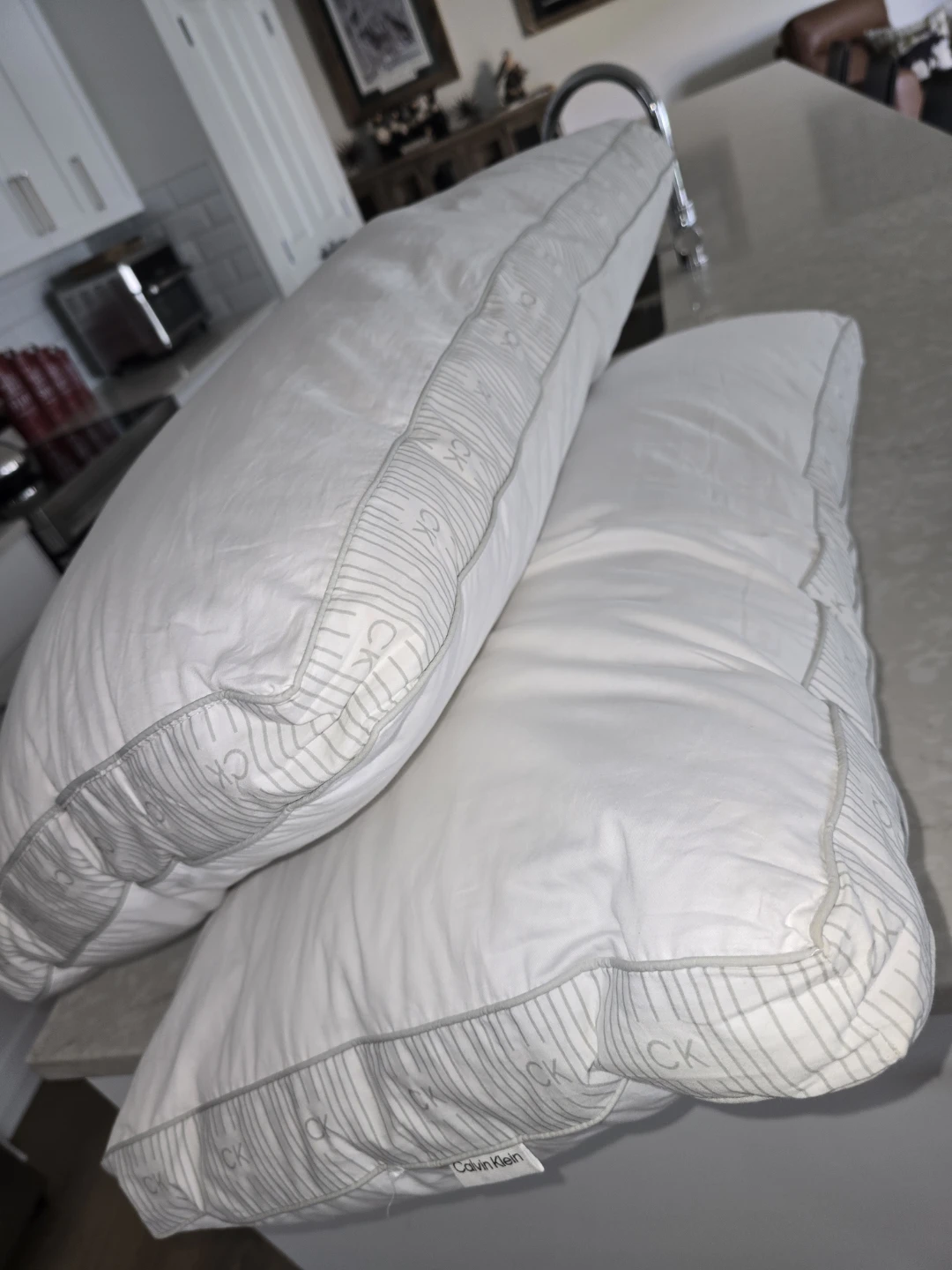 Calvin Klein Pillows (2) KING SIZE LUXURY FEATHER/DOWN PILLOWS