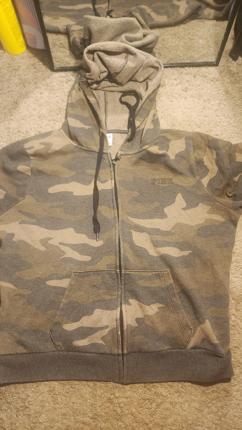PINK Camouflage Zip-Up Hoodie - photo 3