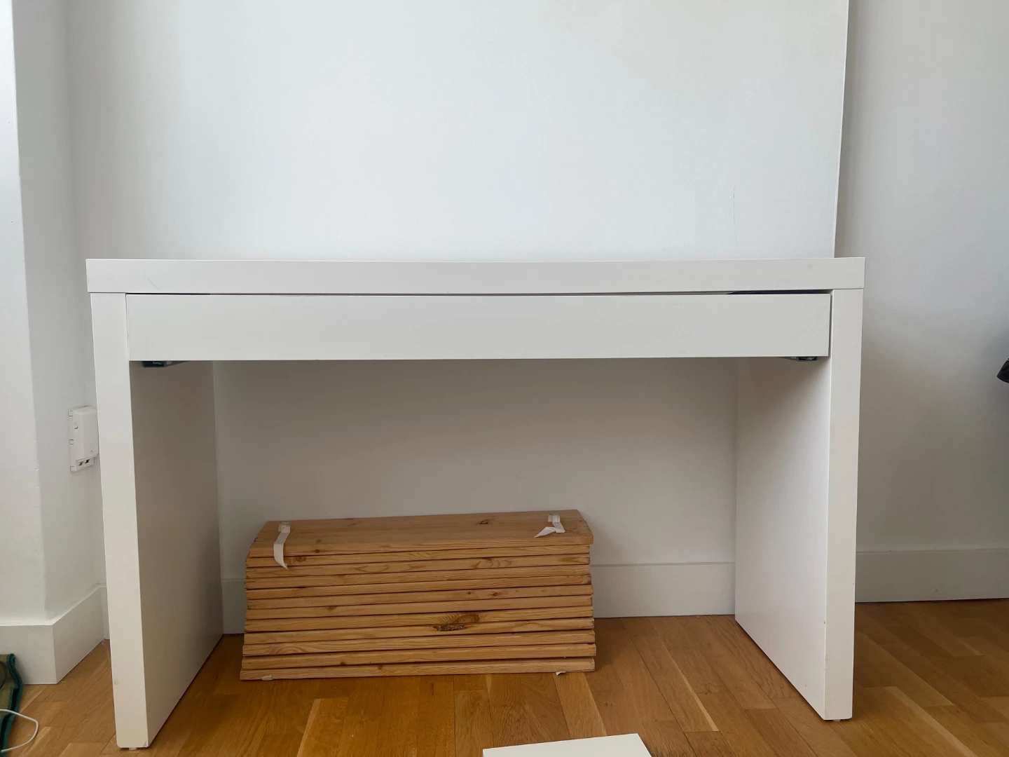 White Desk with Drawer