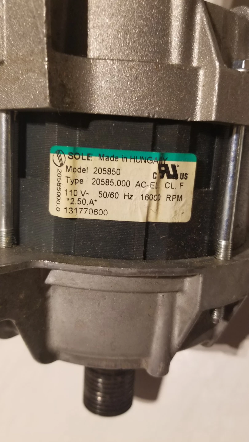 SOLE Model 205850 AC-EL CL F Motor - photo 4