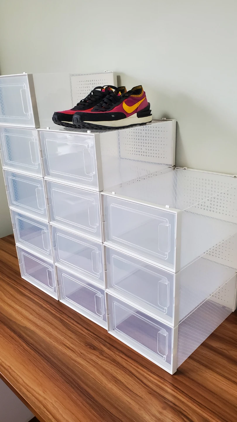 12-pack White Stackable Shoe Storage Boxes *new