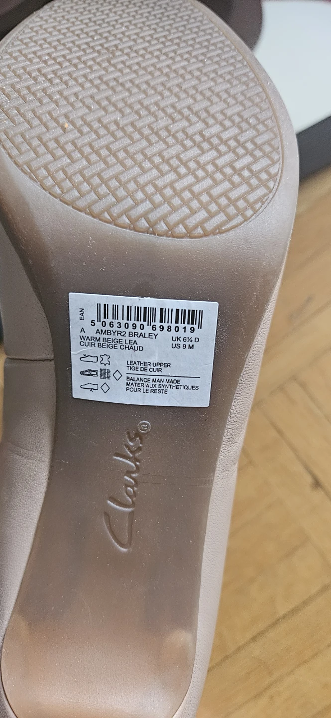 Clarks Collection Women's Beige Leather Heels Size 5M - photo 4