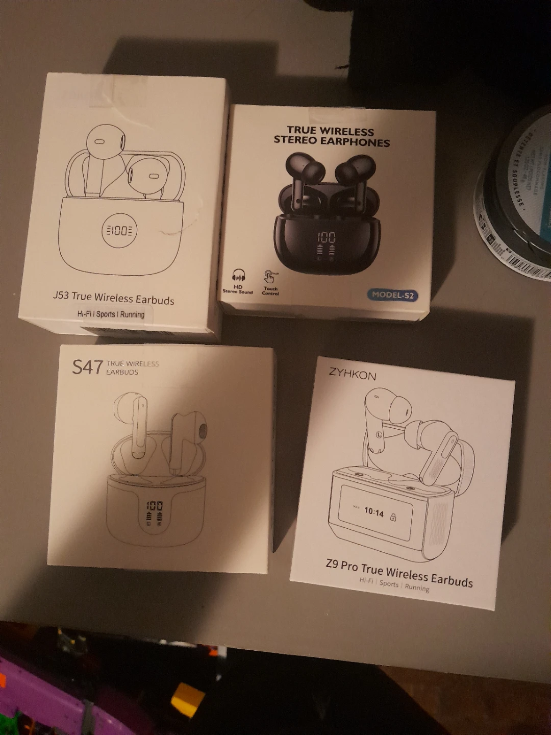 True Wireless Earbuds - J53, S47, Model-S2, ZYHKON Z9 Pro