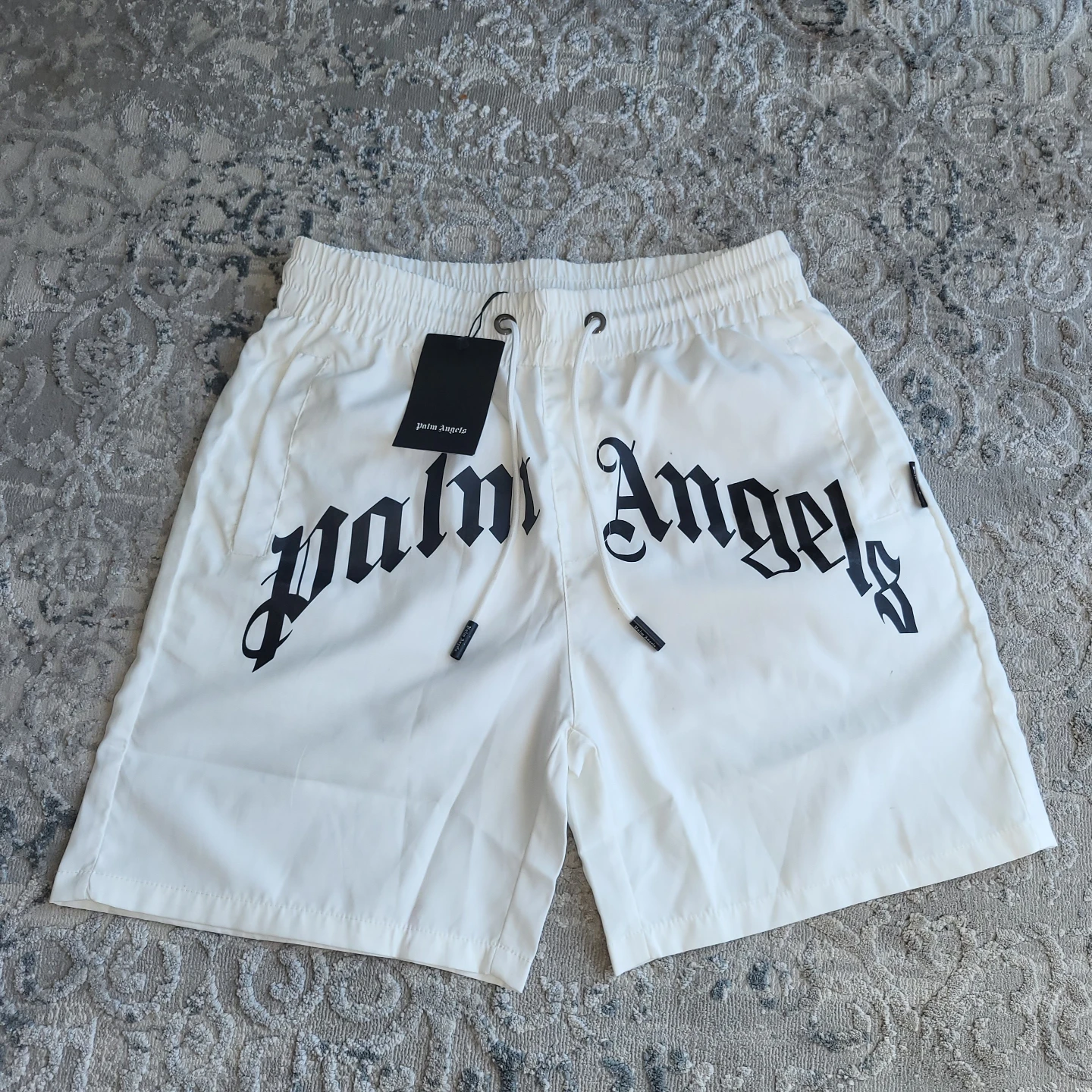 Palm Angels White Swim Shorts