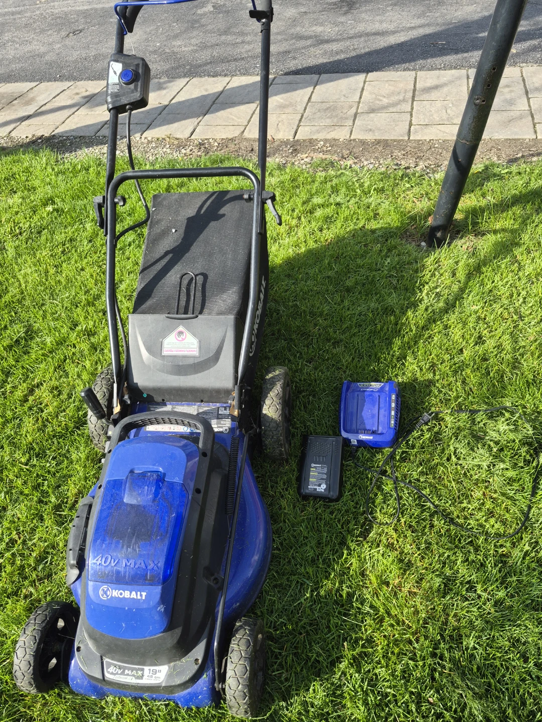 Kobalt 40V MAX 19" Cordless Electric Lawn Mower with Batteries - photo 3