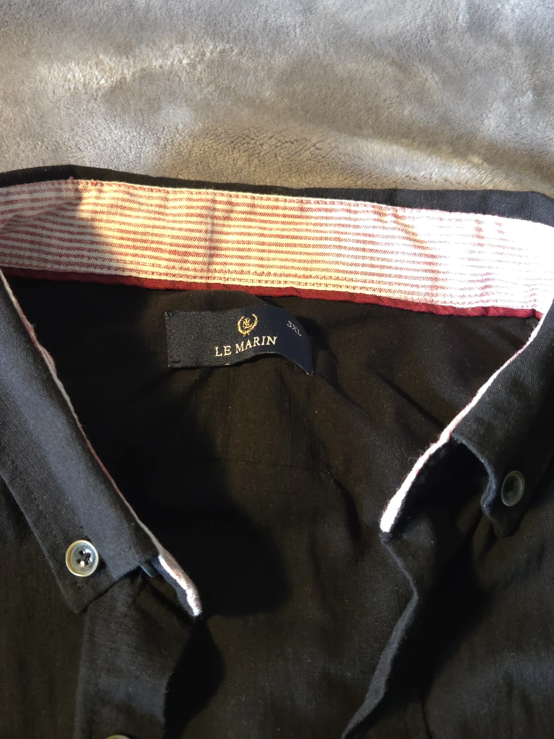 Le Marin Black Button-Up Shirt 3XL