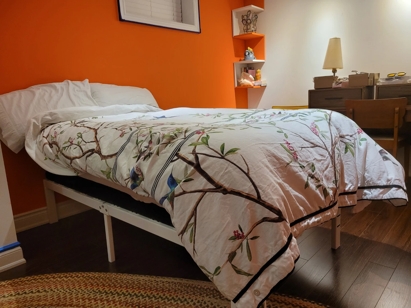 White Twin Bed Set - White Frame + Mattress