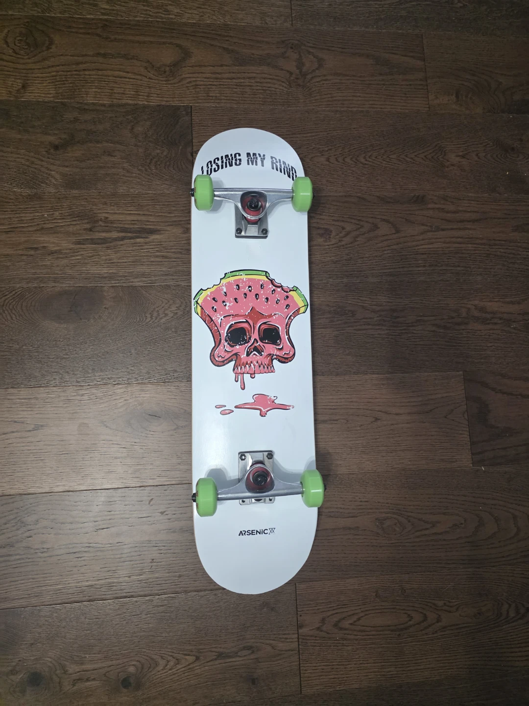 Arsenic Skull Watermelon Skateboard - Never Used