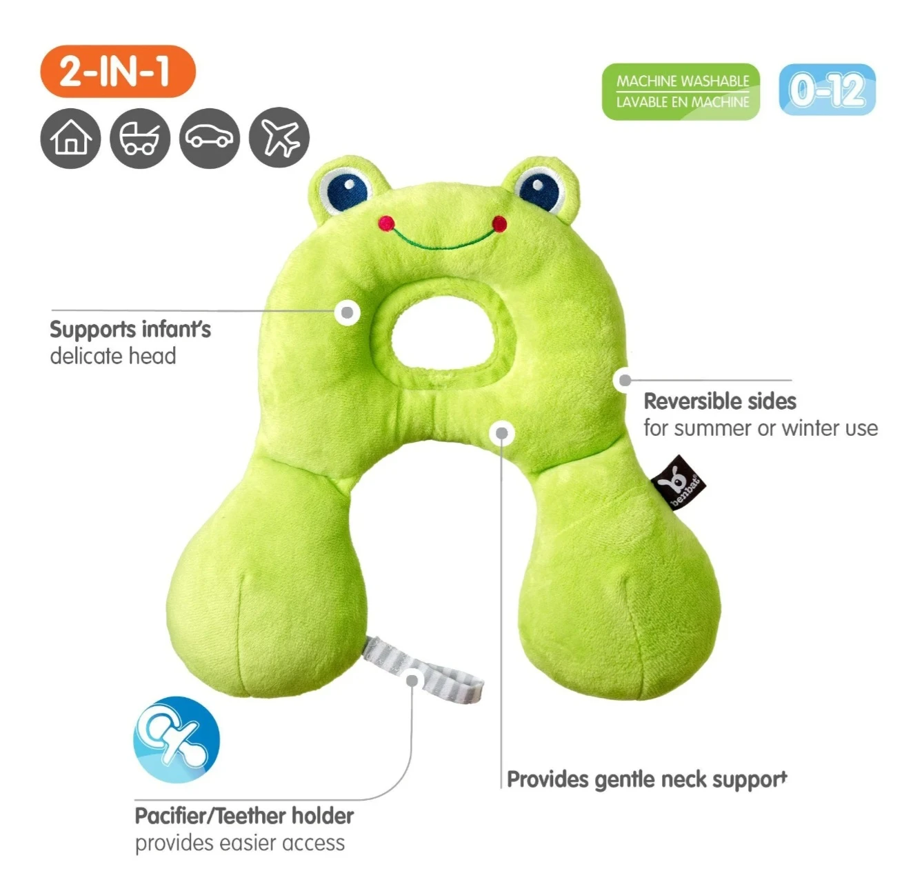 Infant Total Support Headrest Frog 0-12 Months - photo 4