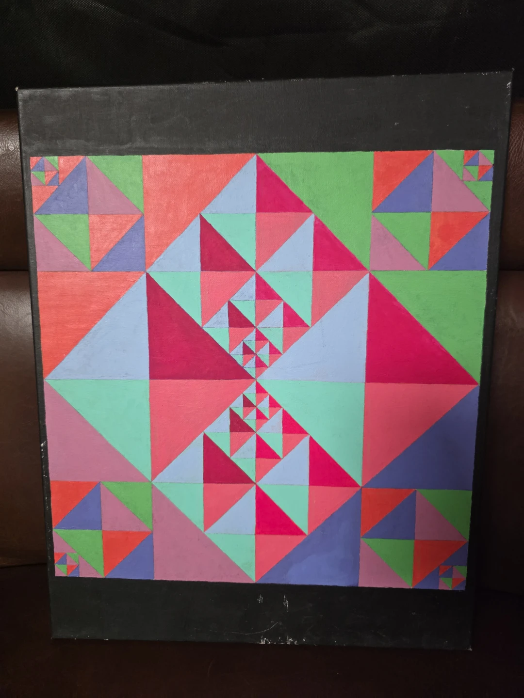 "Kites", an Abstract Geometric Canvas Painting