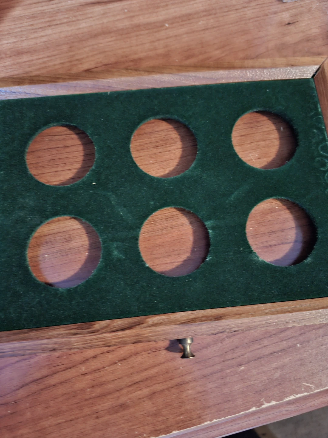 Wooden Coin Display Case with 6 Slots