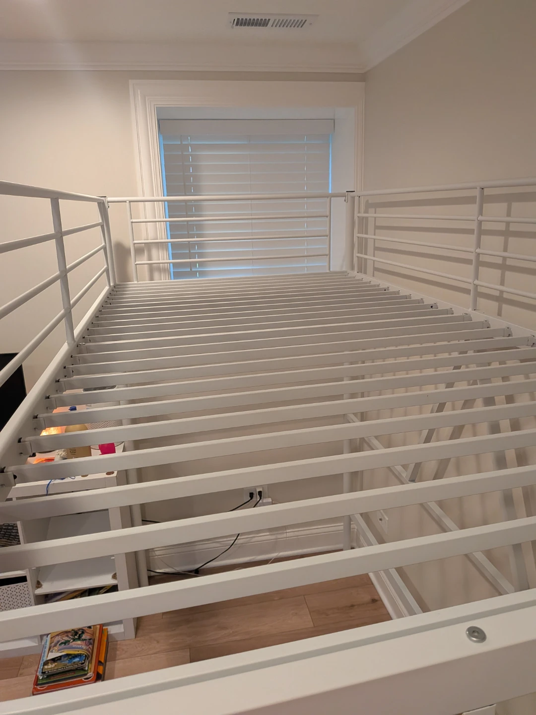 White Metal Loft Bed Frame - photo 3