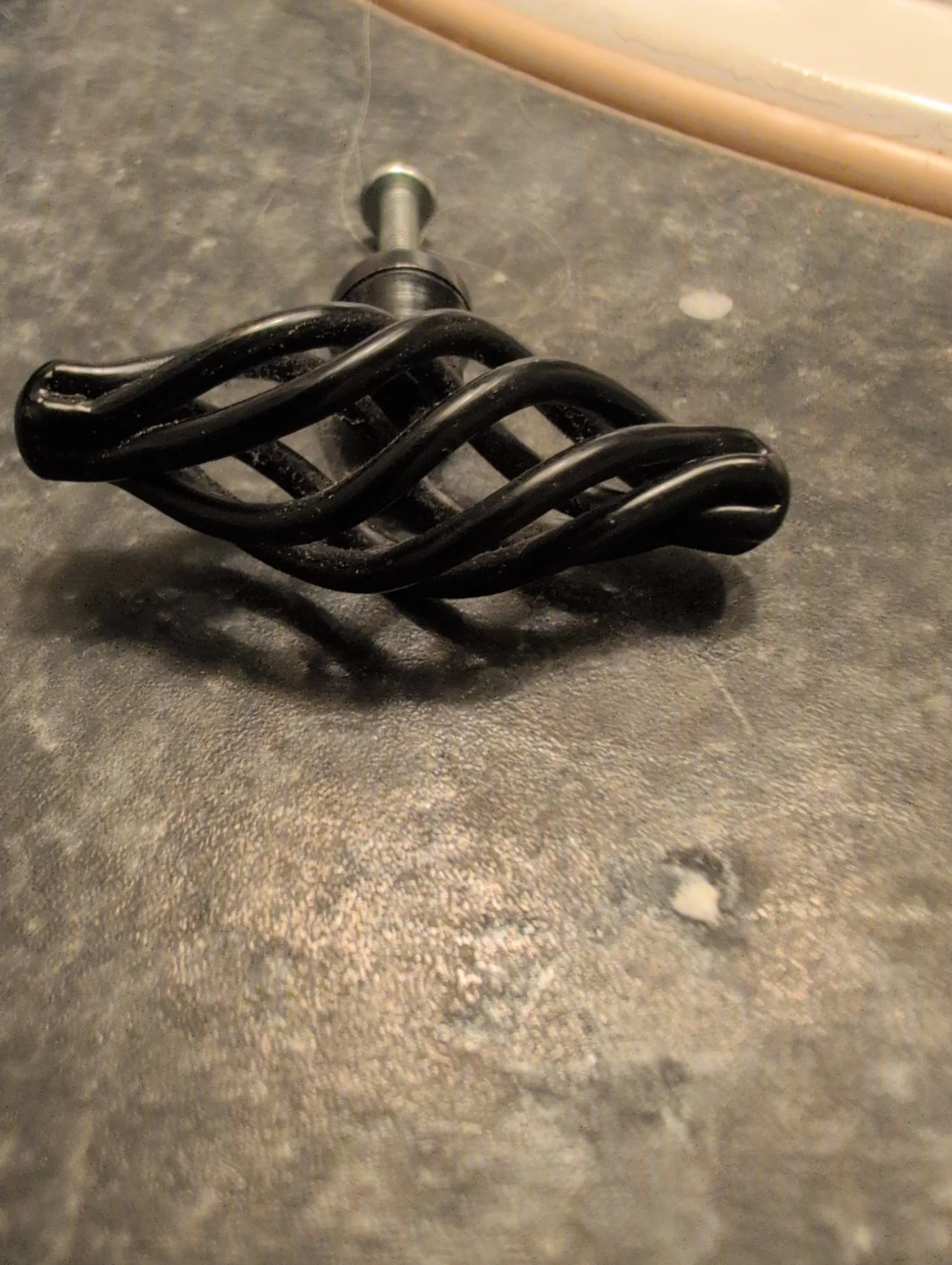Black Twisted Birdcage Drawer Pull Handle - photo 2