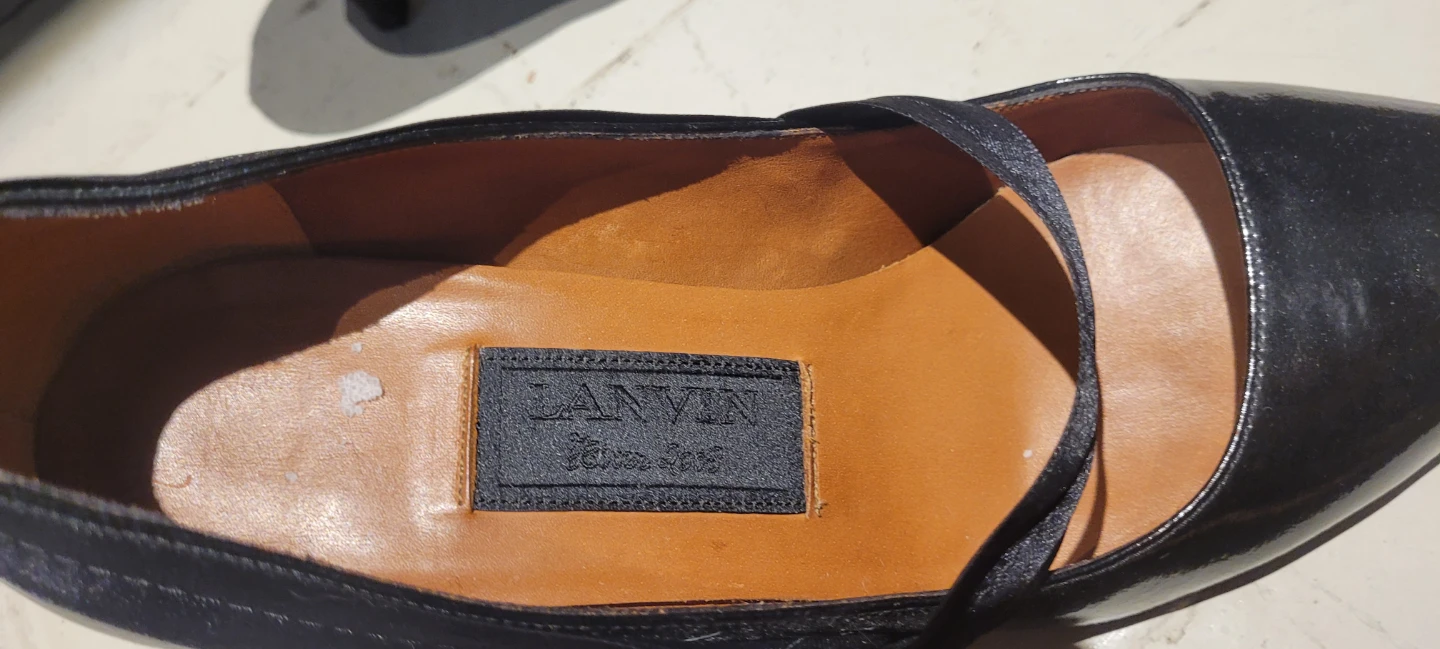 Lanvin Black Patent Leather Mary Jane Heels Size 36.5 - photo 3