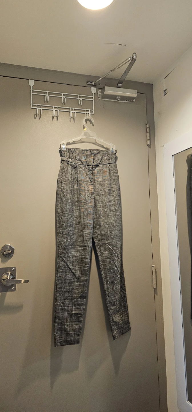 Dynamite Plaid High-Waisted Pants