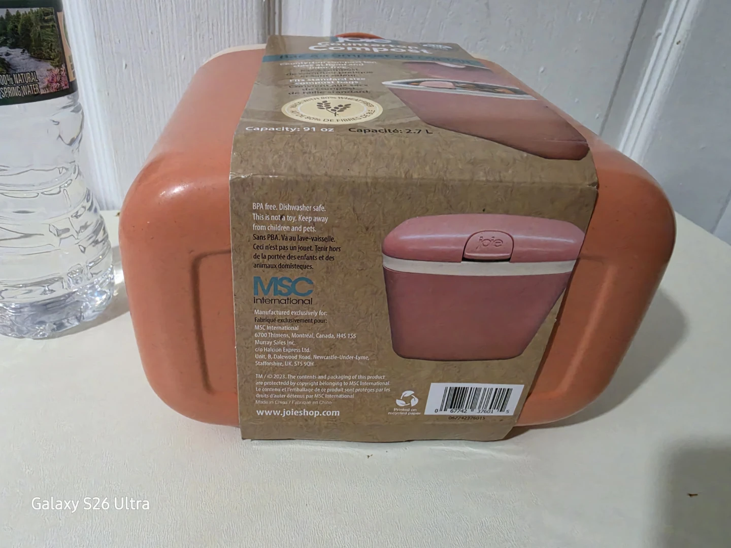 Joie Countertop Compost Bin, Indoor Compost Bin Pink 91 oz Cap - photo 3
