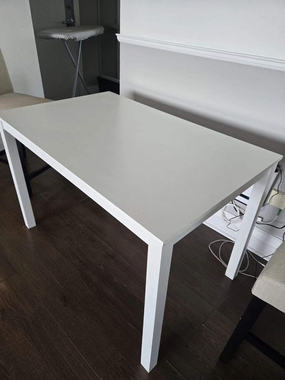 White Dining Table Set with Two Chairs - photo 2