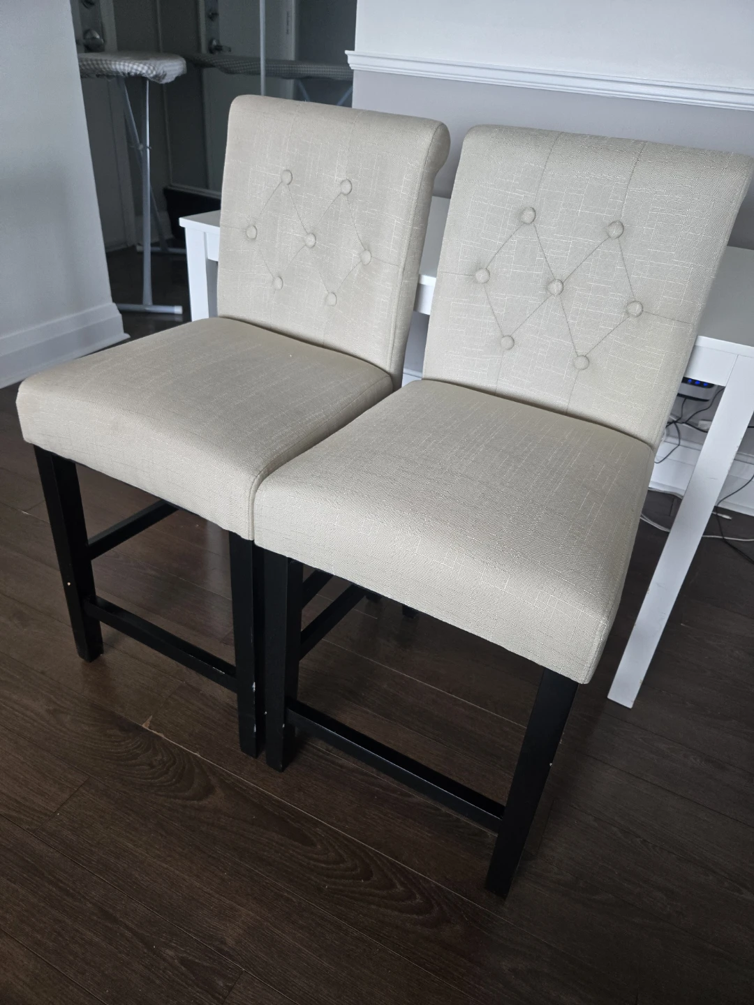 White Dining Table Set with Two Chairs - photo 4
