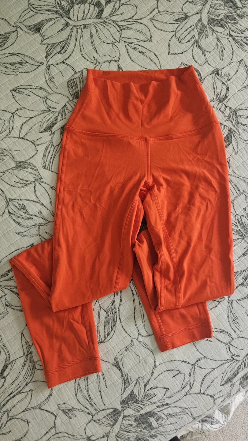 Lululemon Orange Align Leggings Size 2