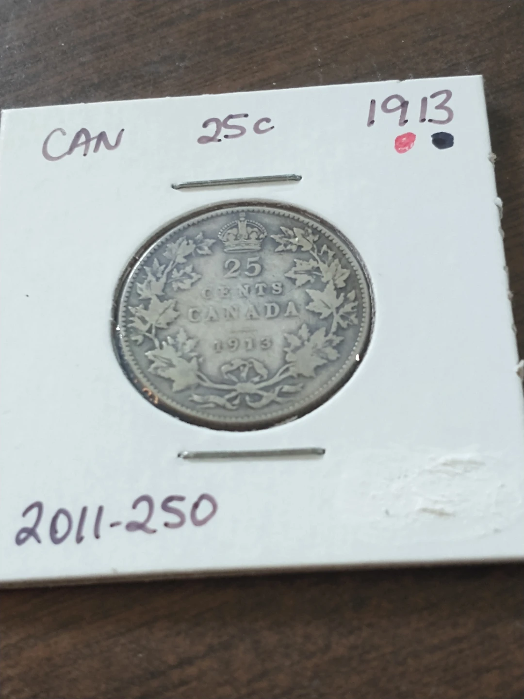 1913 Canada George V .925 silver quarter - photo 4