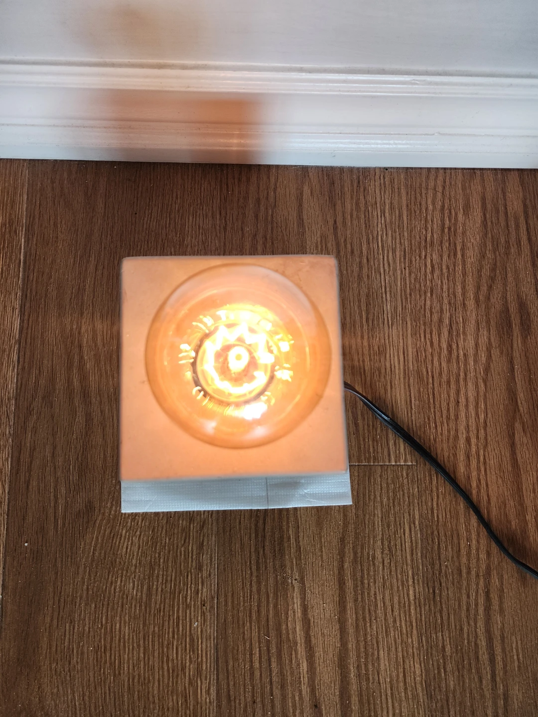 Concrete Block Desk Lamp with Edison Bulb - photo 2