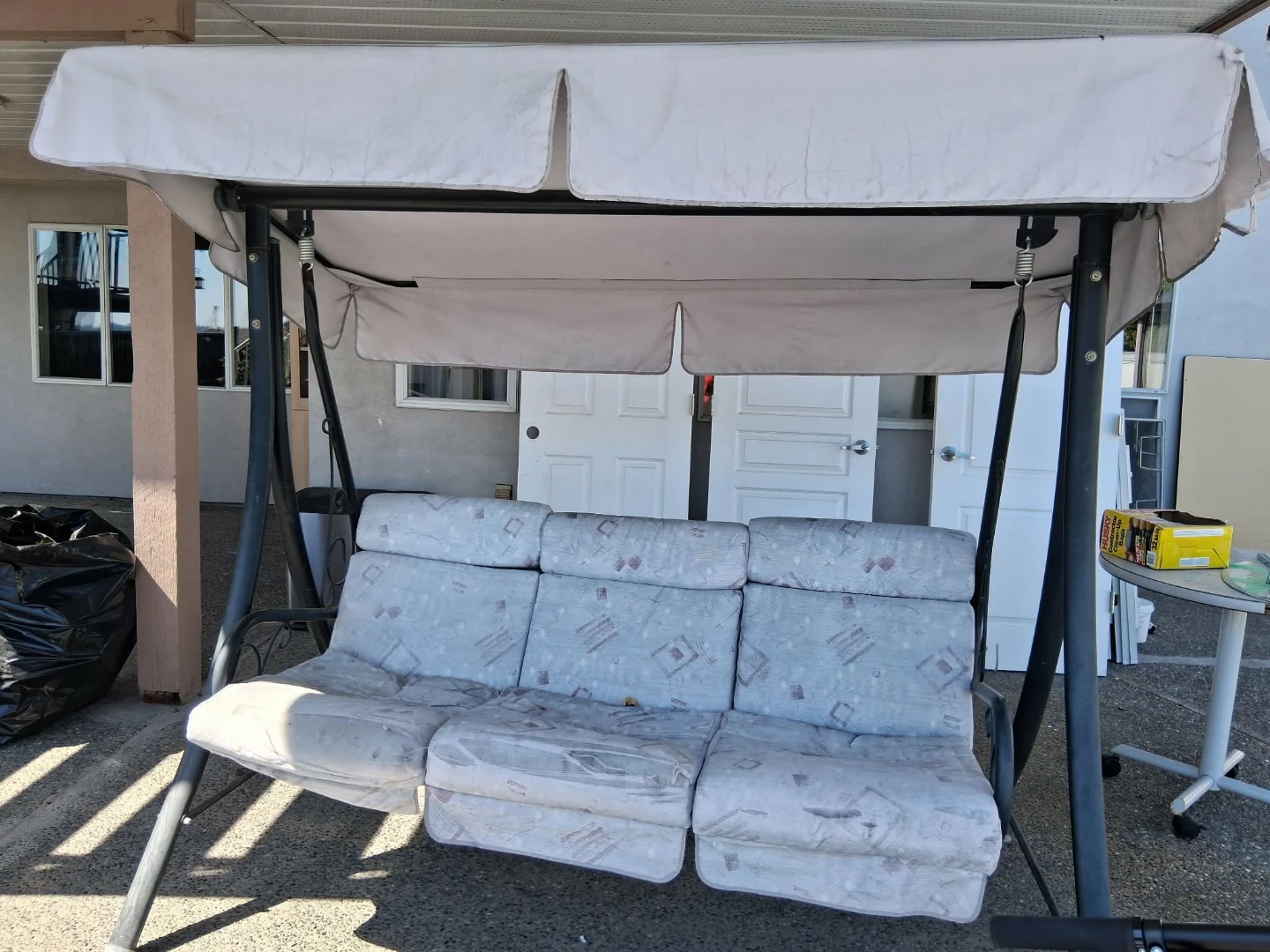 Patio Swing Chair with Cushions and Canopy