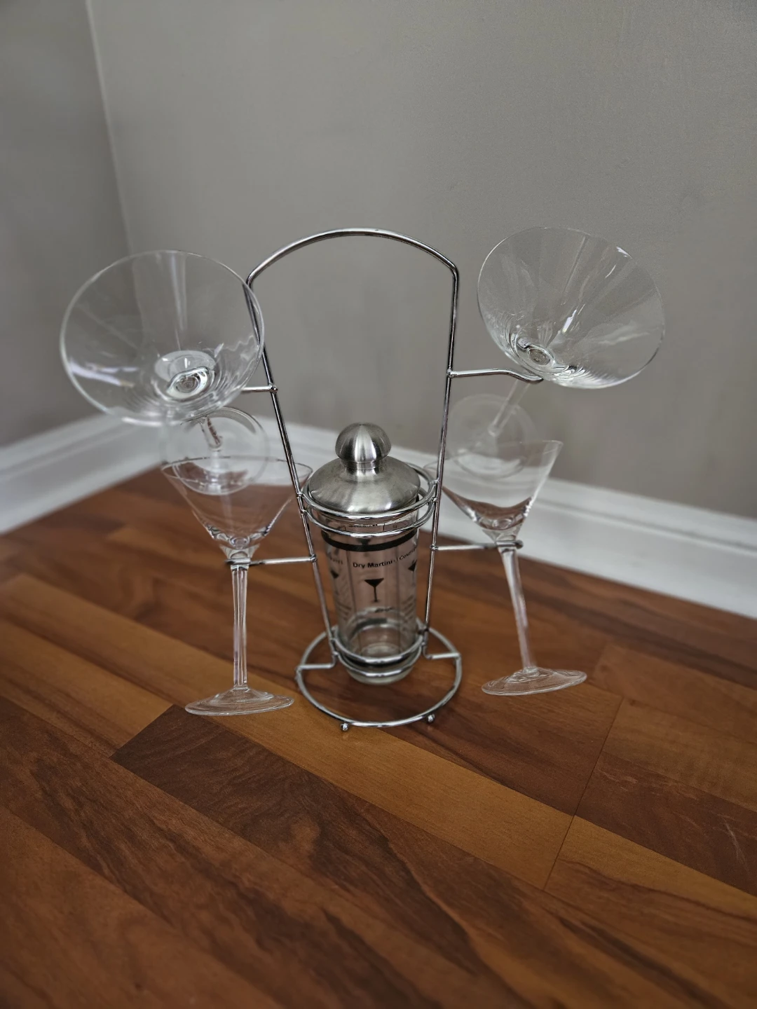 Cocktail Shaker Set with Martini Glasses