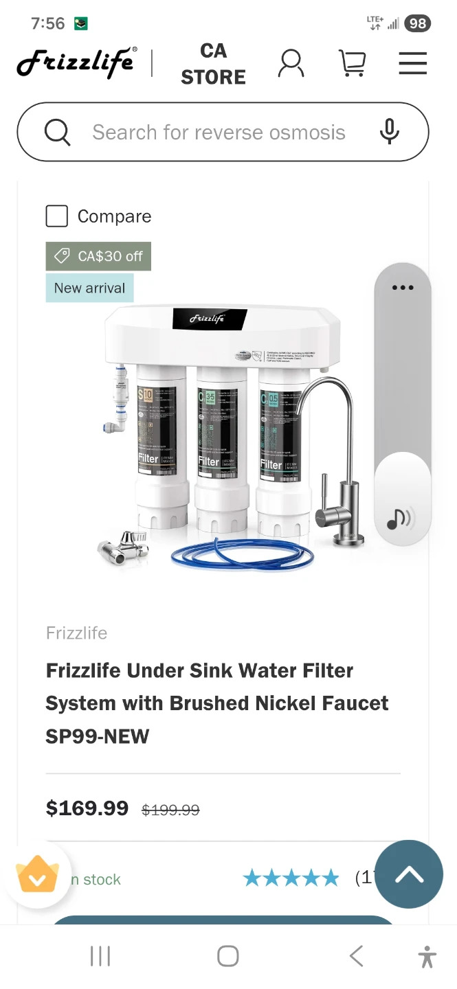 Frizzlife 3-Stage Under Sink Water Filter System SK99 - photo 4