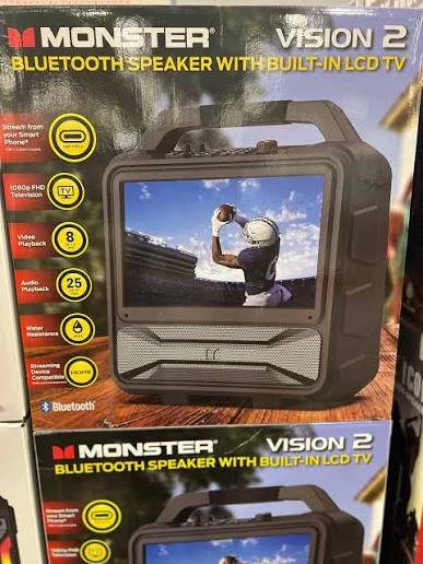 Monster Vision 2 Bluetooth Speaker with Built-in LCD TV